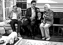 They are family: 41, Barb, Bibi, and Mitt