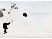 David Texting Goliath to Look Down