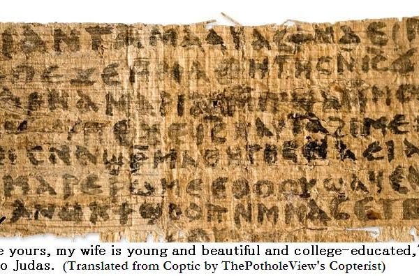 Jesus’ wife the reason for Judas’ betrayal