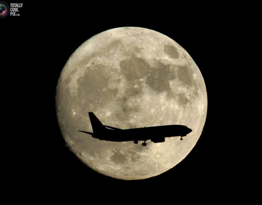 Malaysian Airlines Orbiting the Moon