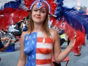 Topless in Times Square? Fuggetaboutit.
